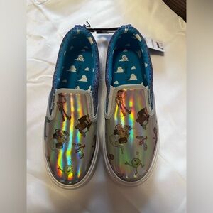 Disney Pixar iridescent  Women's Slip On Sneakers, Size 6 Brand New With Tags!